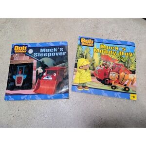 Bob the Builder Book Set Lot of 2 Muck's Sleepover Muck's Muddy Day 2003